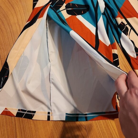 DeMillus Wide Leg Abstract Print Dress Pants || Med || EUC - Picture 4 of 15